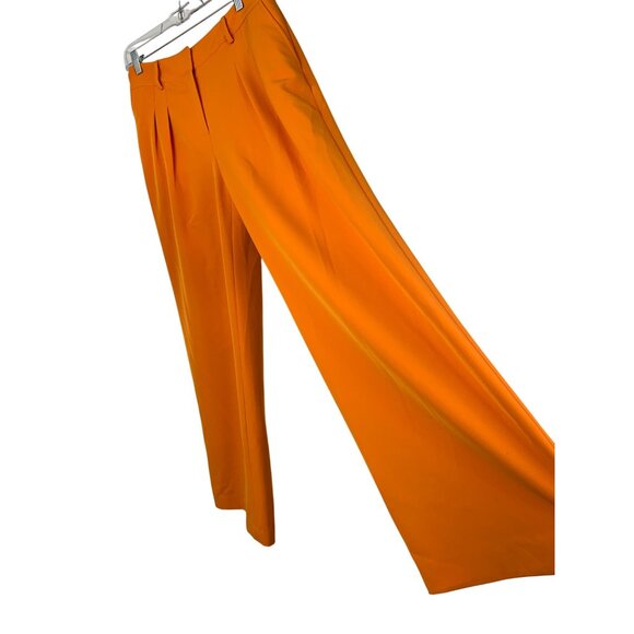 Karl Lagerfeld Paris Womens Orange Wide Leg Pants Size 6 EUC - Picture 2 of 8